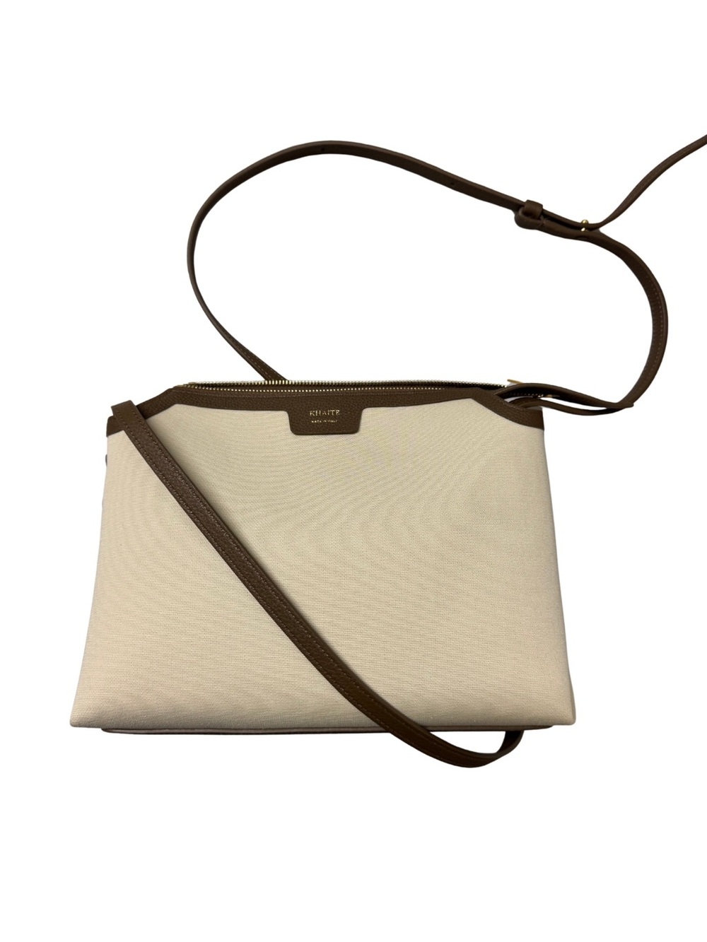 Khaite Canvas and Leather Crossbody Bag